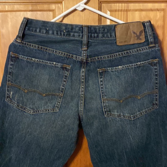 NWOT Mens American Eagle/distressed relaxed straight jeans /size 29/32 - Picture 3 of 8